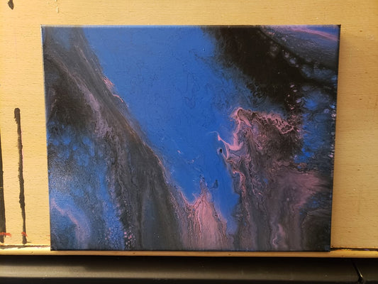 Blue Pink Purple pour