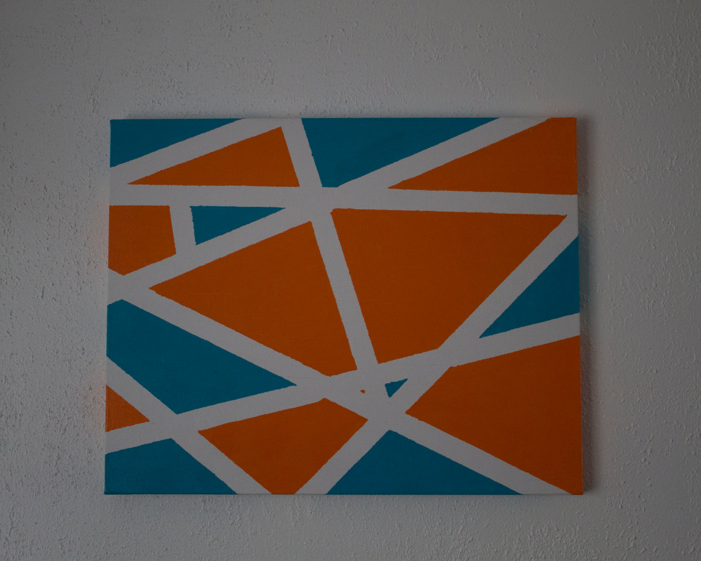 Orange and Turquoise Abstract