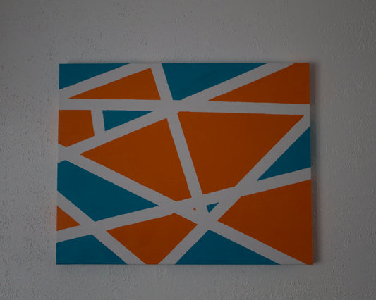 Orange and Turquoise Abstract