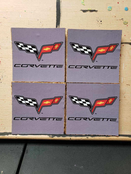 Gray Corvette coasters
