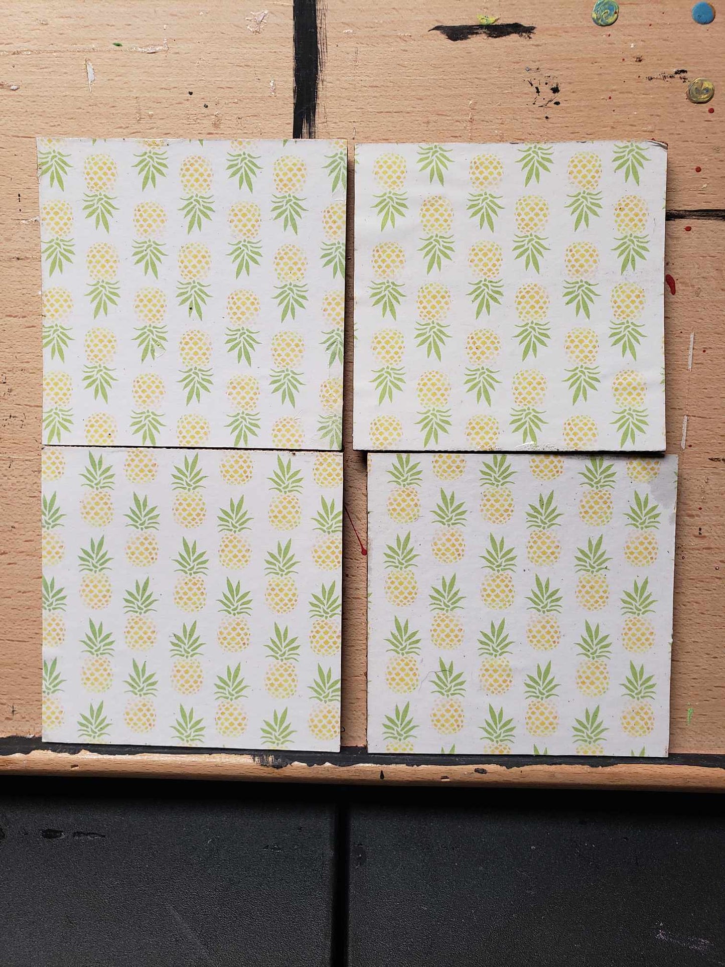 Pineapple coasters