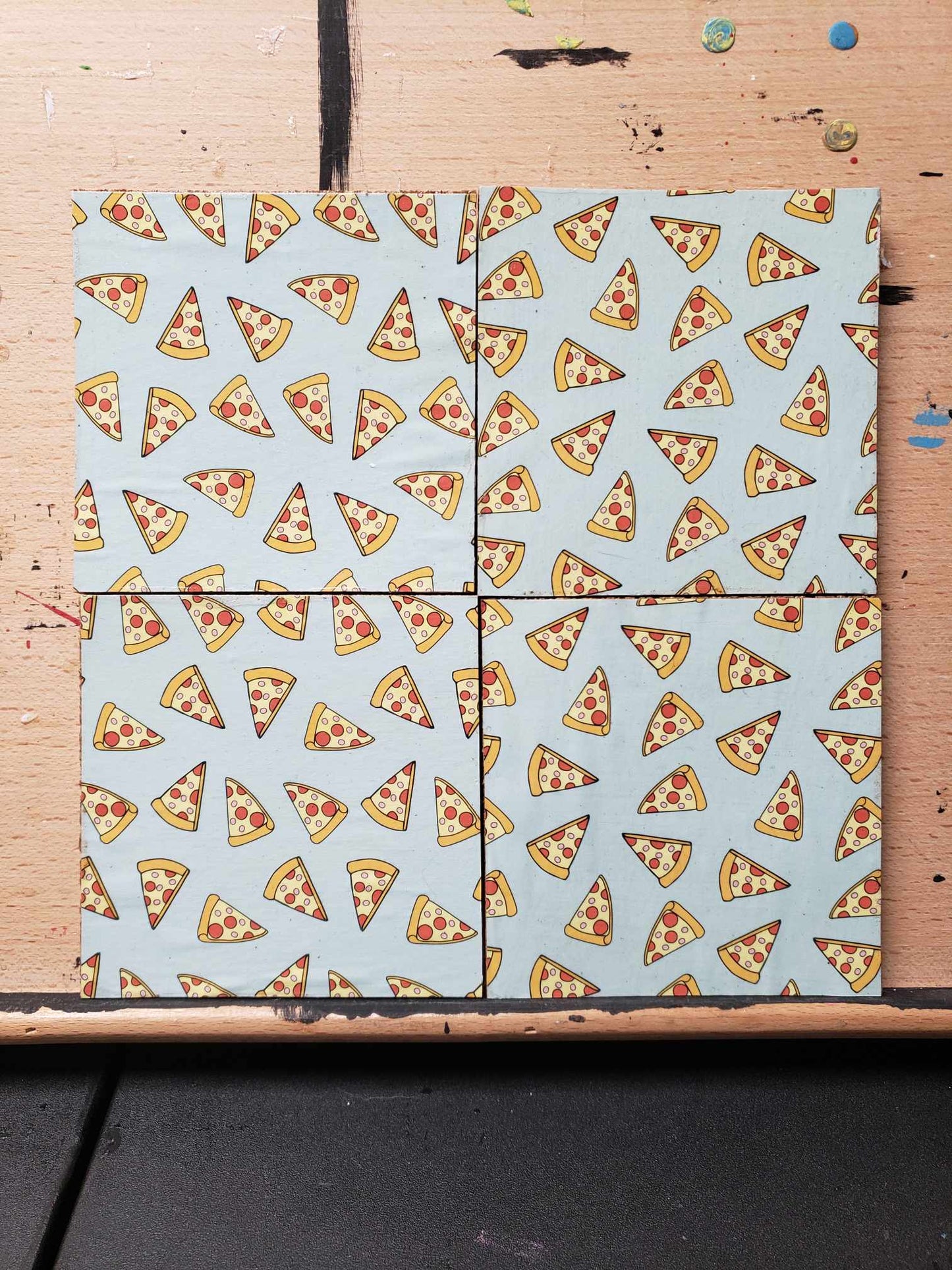 Pizza coasters