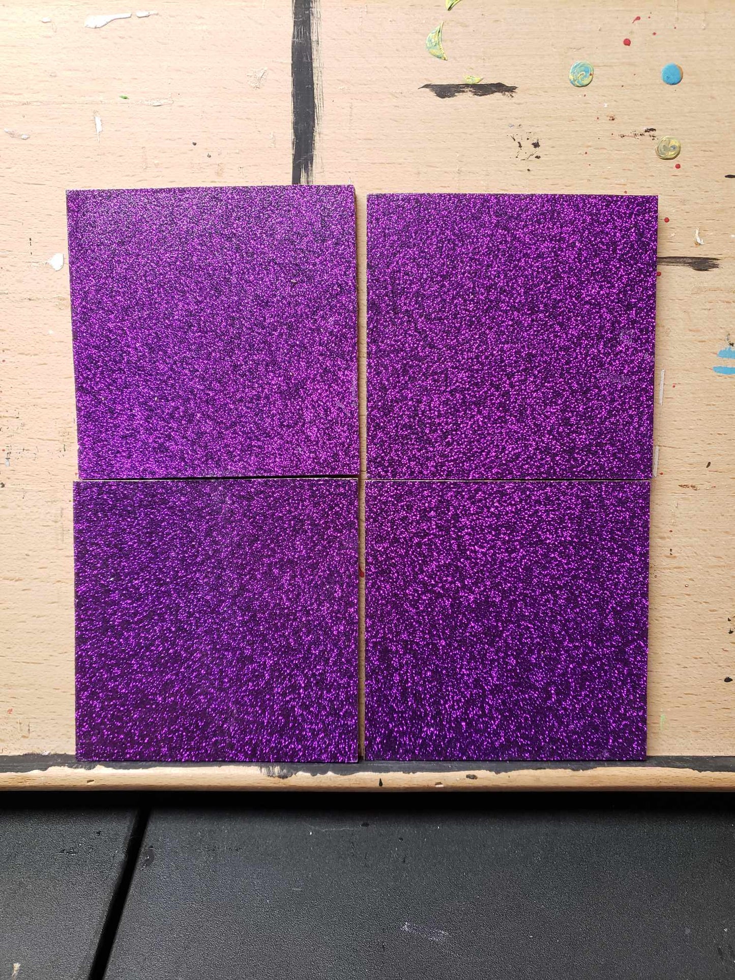 Purple Sparkle coasters