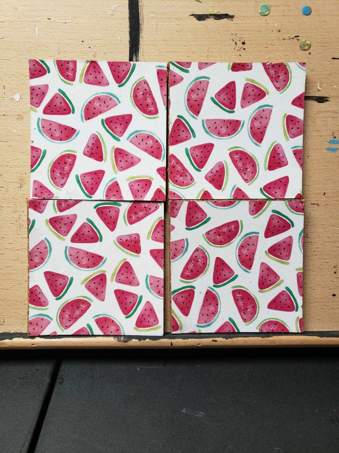 Watermelon coasters