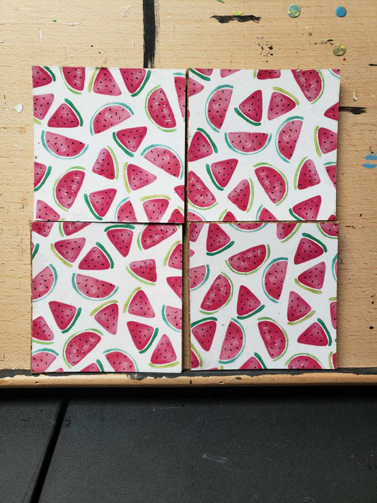 Watermelon coasters