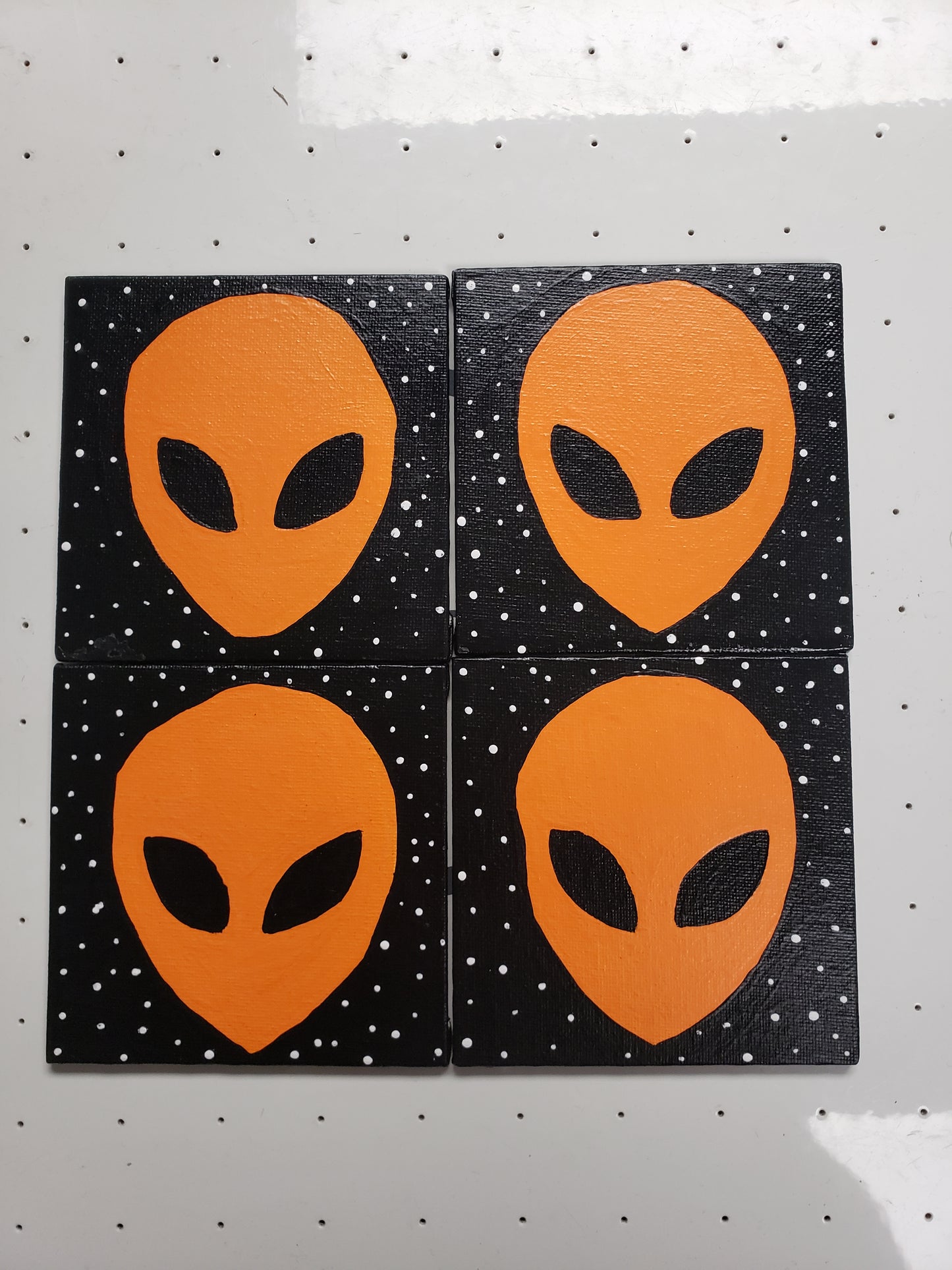 Orange Alien coasters