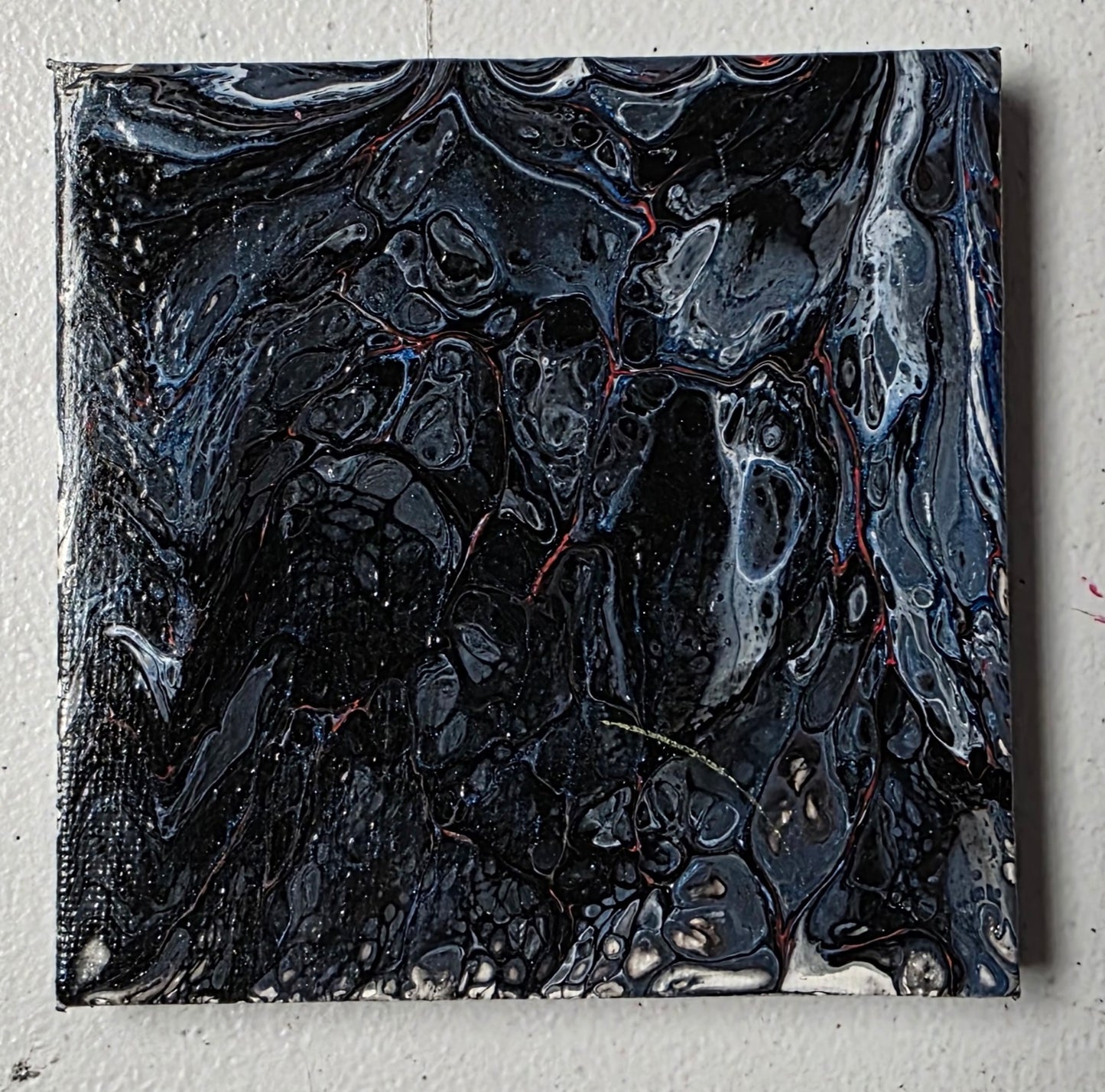 Black and Gray paint pour