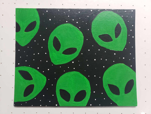 Green Alien Heads