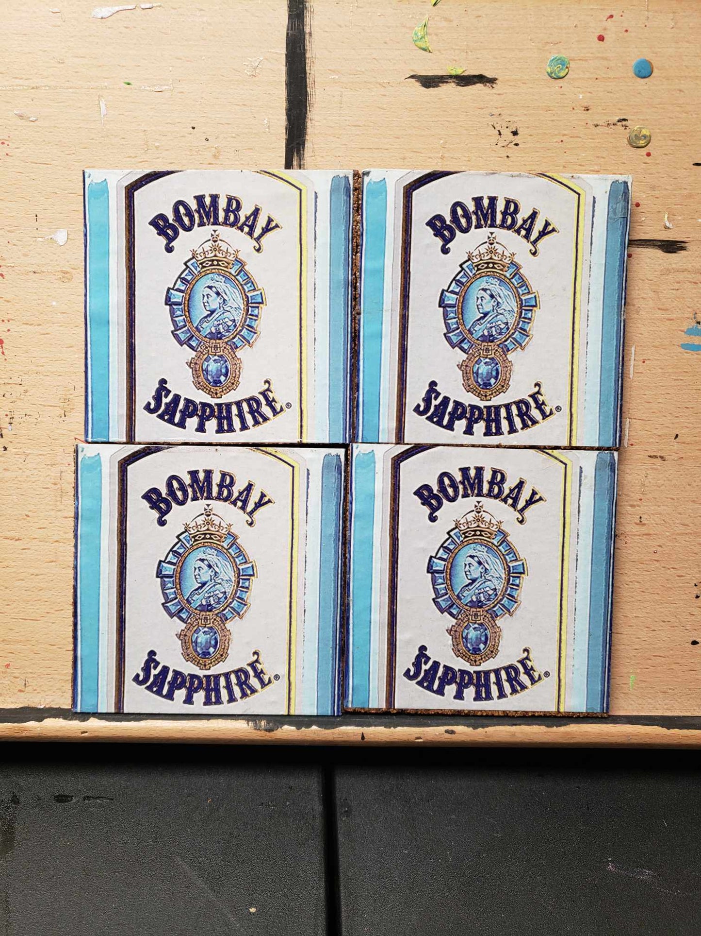 Bombay Sapphire Gin coasters