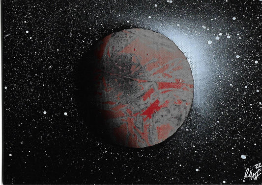 Red and Gray Planet