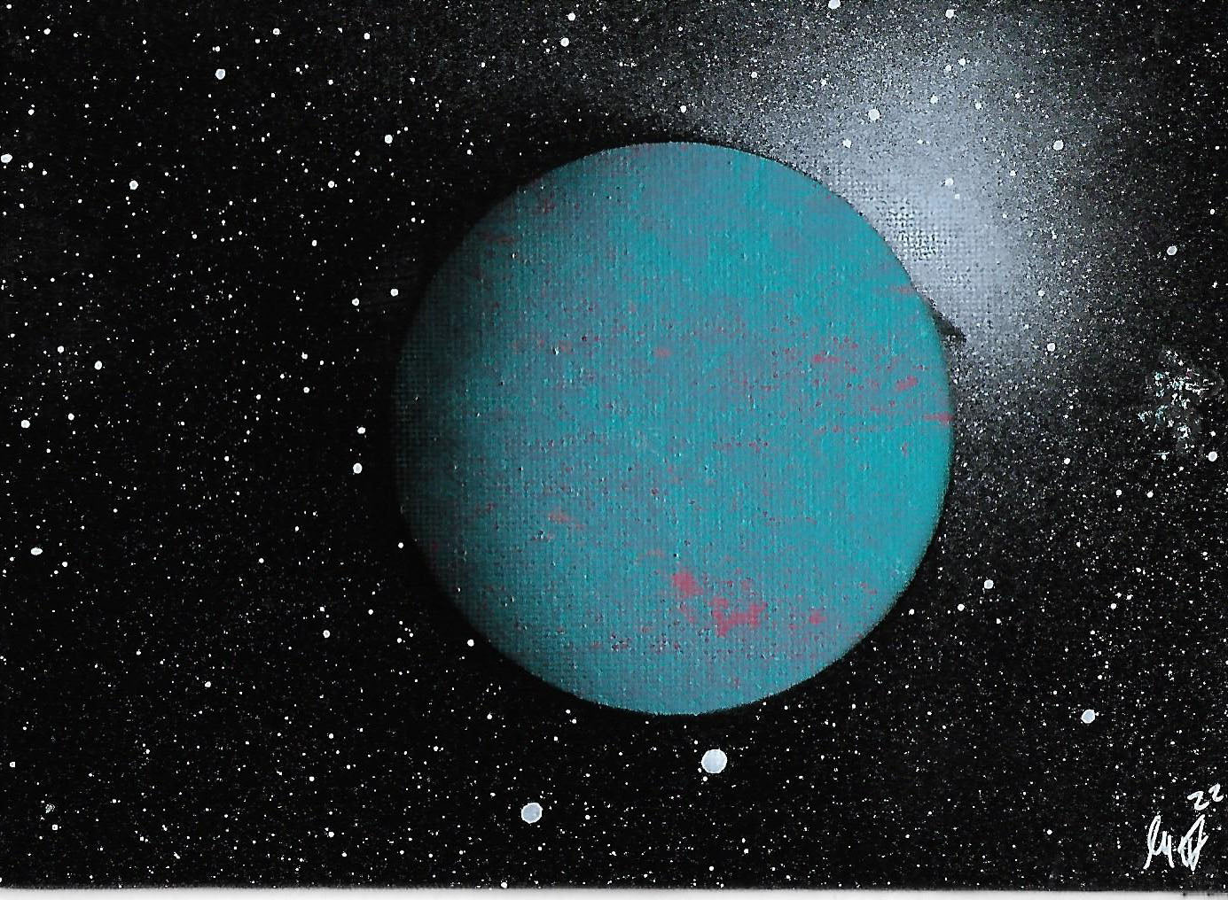 Teal and Red Planet